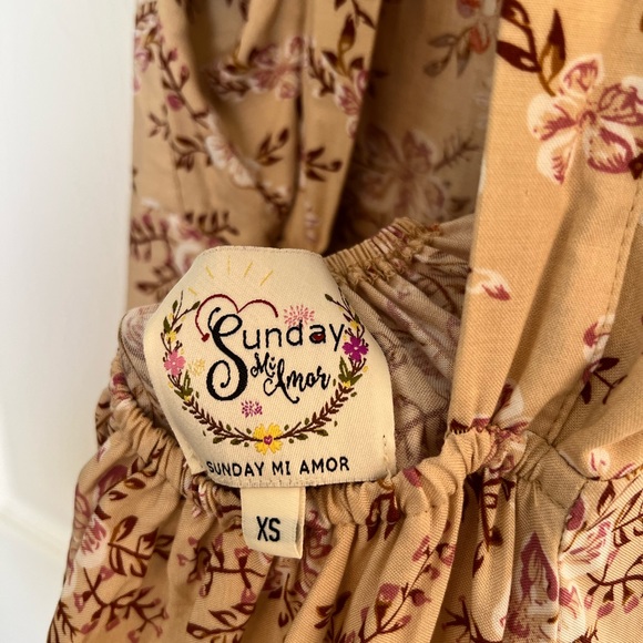 Peach Open Back Dress - Picture 4 of 4